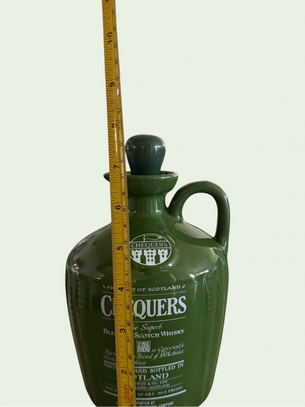 Vintage Chequers Blended Scotch Whiskey Stoneware Jug